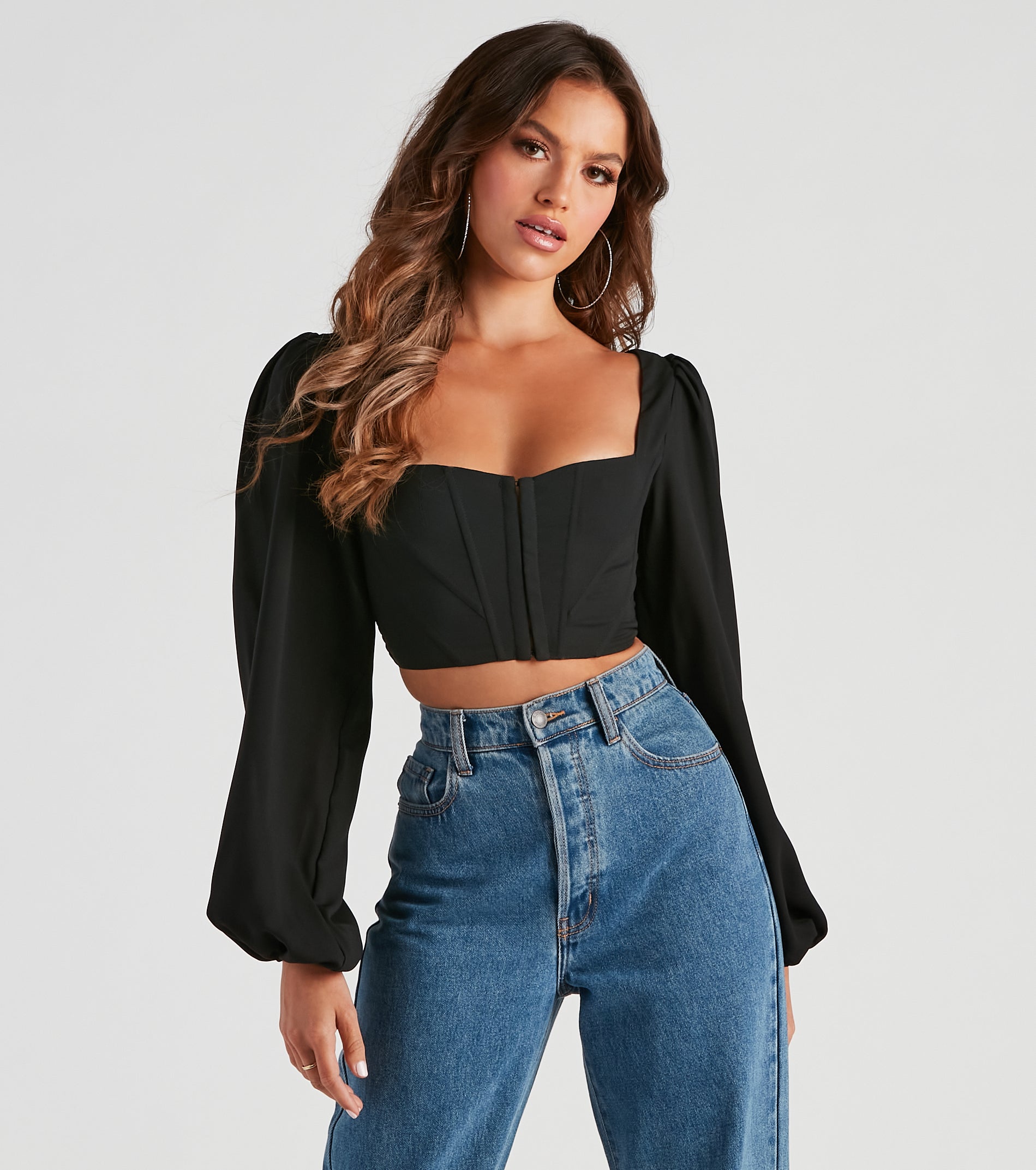 Day Dreams Corset Crepe Top