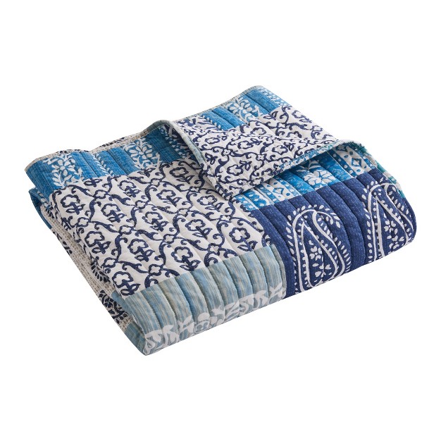 Chandra Printed Patchwork Quilted Throw Levtex Home