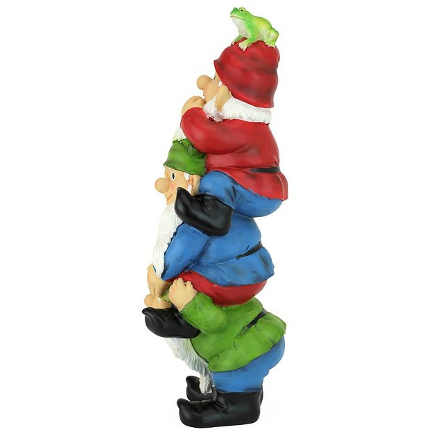 Design Toscano Tower Of Three Gnomes And Frog Statue