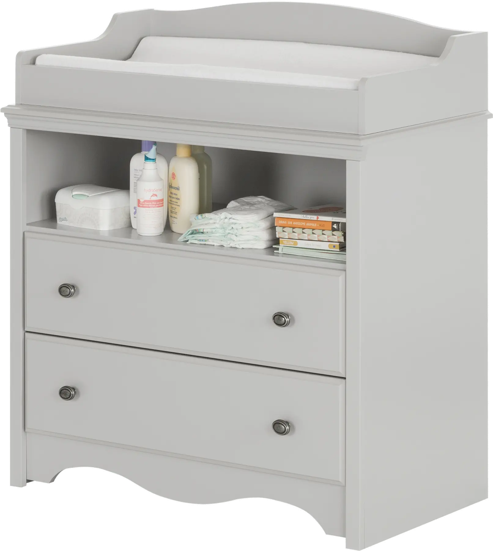 Angel Gray Changing Table with Drawers - South Shore