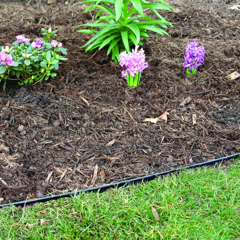 EasyFlex No-Dig Landscape Edging in Black, 30 ft. Kit, Plastic