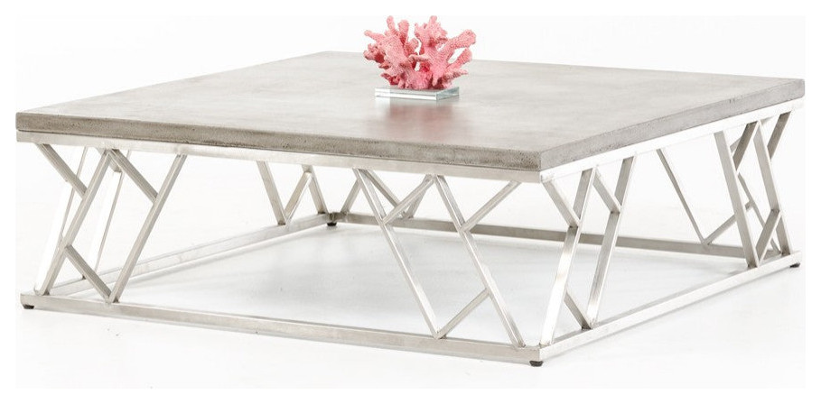 Andrick Modern Concrete Coffee Table   Modern   Coffee Tables   by V.S.D Furniture  Houzz