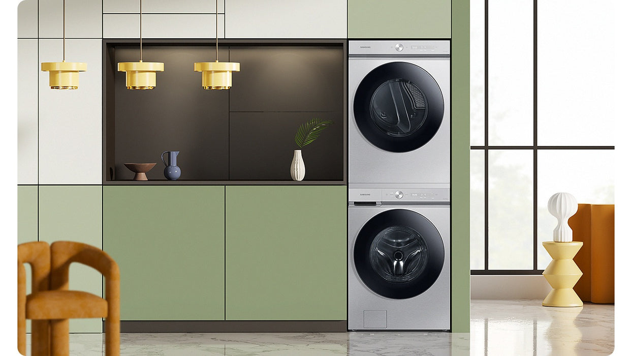 Bespoke 61 Cu Ft FrontLoad Washer and 76 Cu Ft Electric