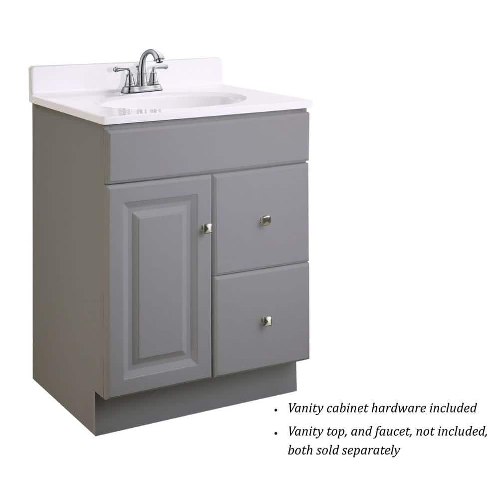 Design House Wyndham 24 in W x 18 in D Ready to Assemble Bath Vanity Cabinet Only in Gray