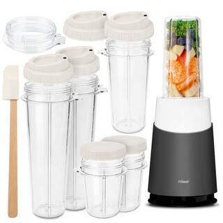 Tribest Mason Jar Ready Personal 24 oz. 1-Speed Grey Blender Family Pack PB-420-GY