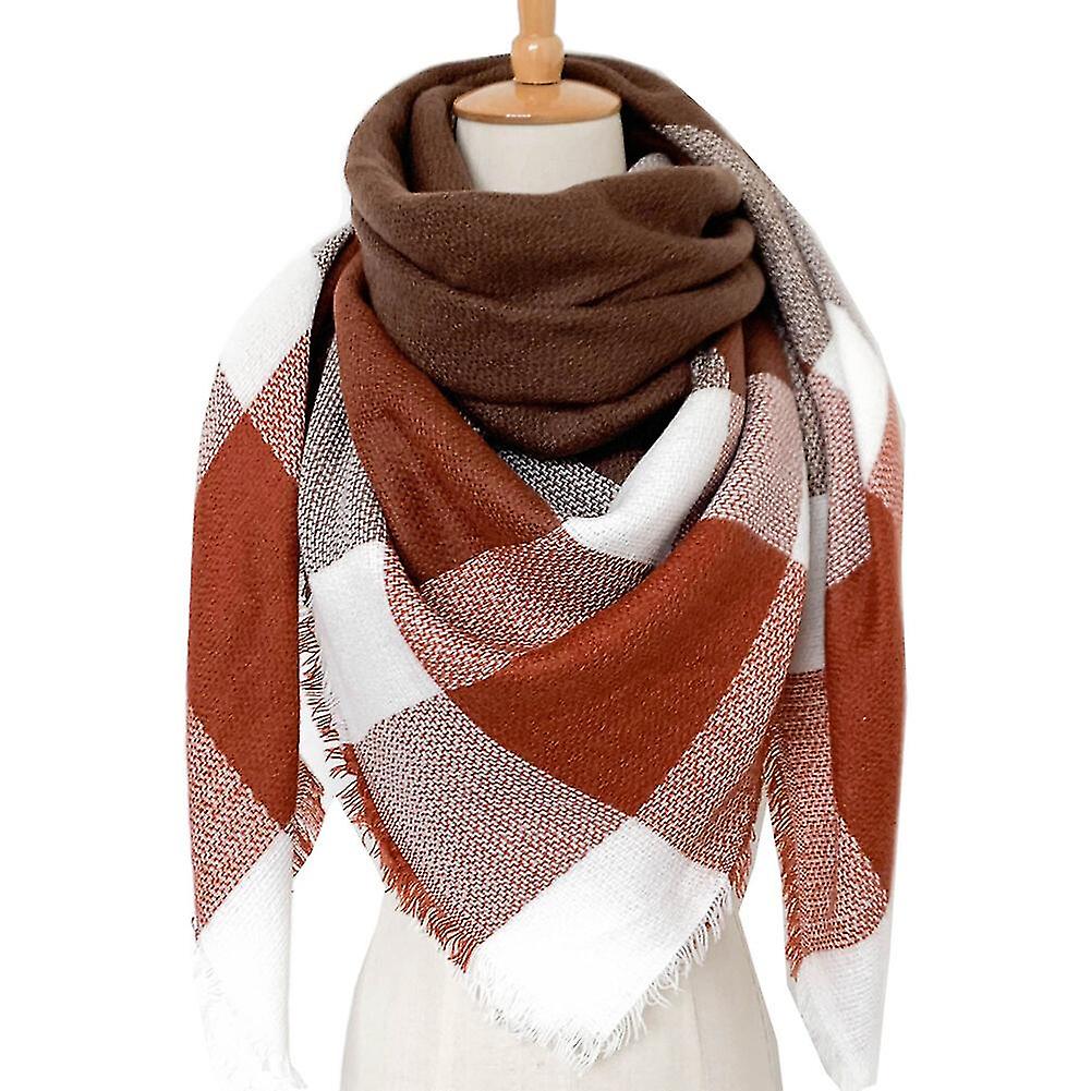 Women's Winter Warm Check Scarf Wraps