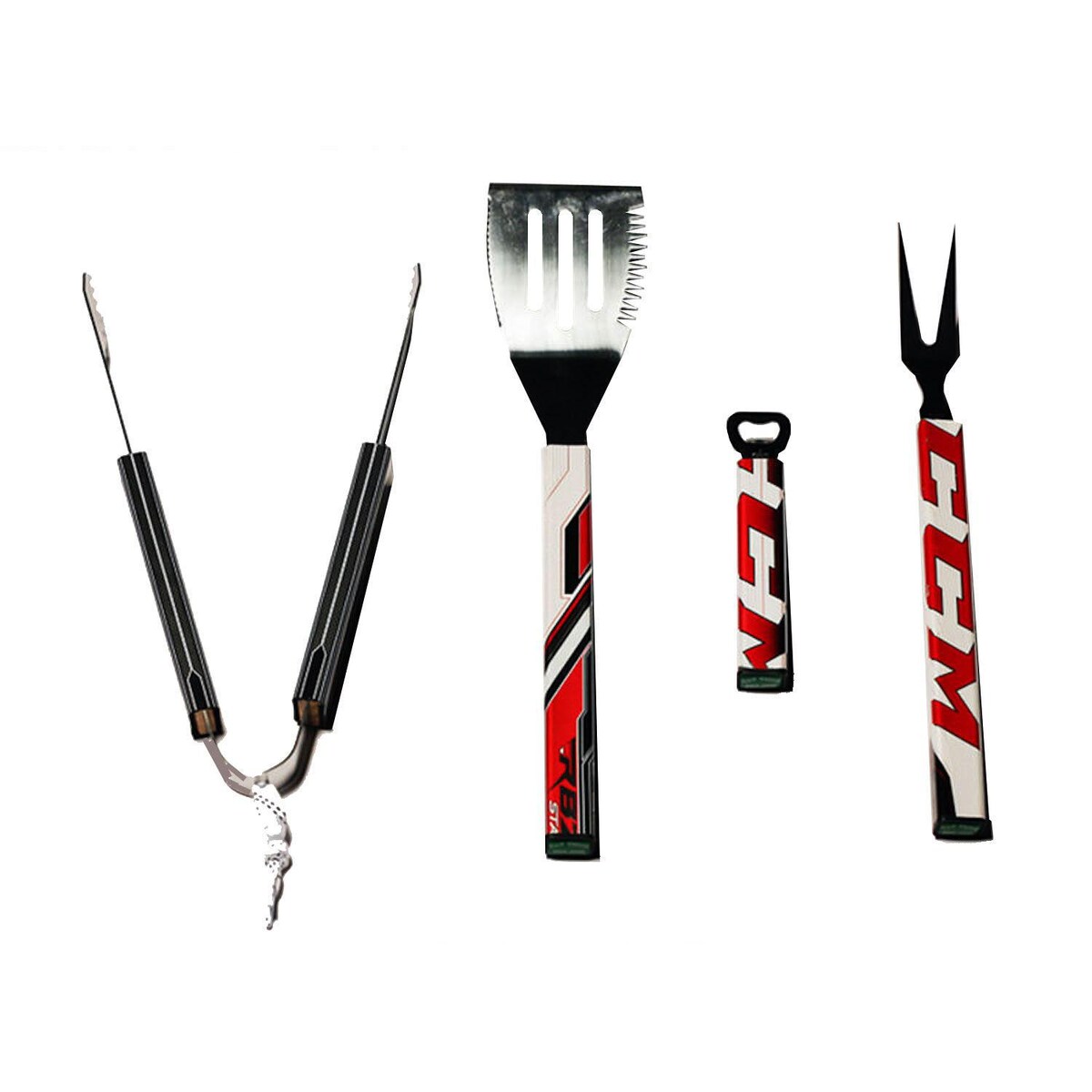 Requipd 4 Piece Hockey Stick BBQ Tool Set