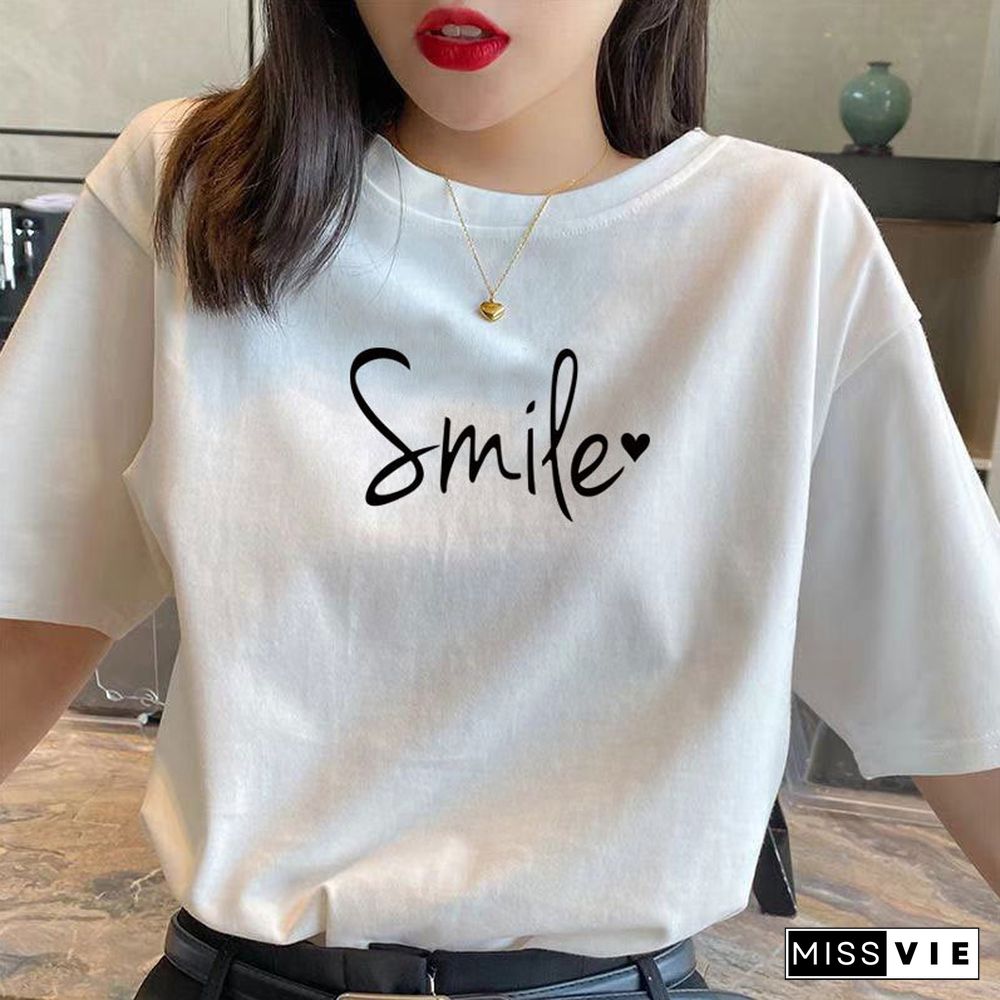 Cute Cartoon Print Loose T-Shirt