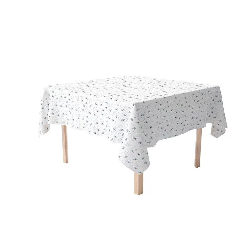 Square Tablecloth， 100% Polyester， 60x60， Buzzing Bees