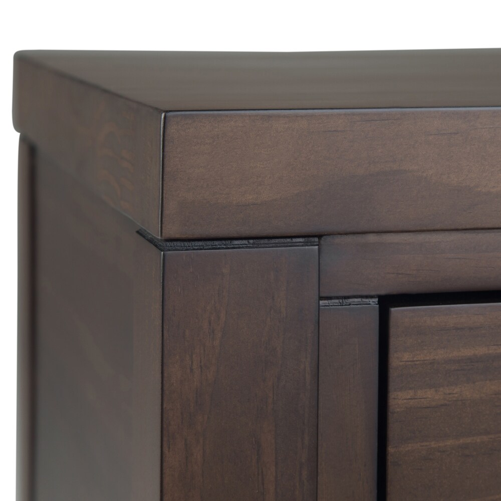 WYNDENHALL Fabian SOLID WOOD 60 inch Wide Contemporary Wide Console Table in Warm Walnut Brown   60\