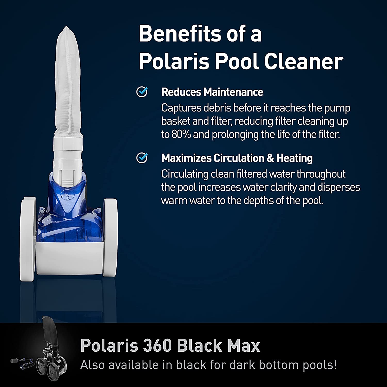 Polaris Vac-Sweep 360 Pressure Inground Pool Cleaner, Triple Jet Powered