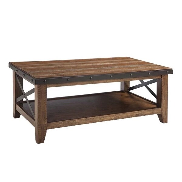 Taos Canyon Brown Rustic Coffee Table