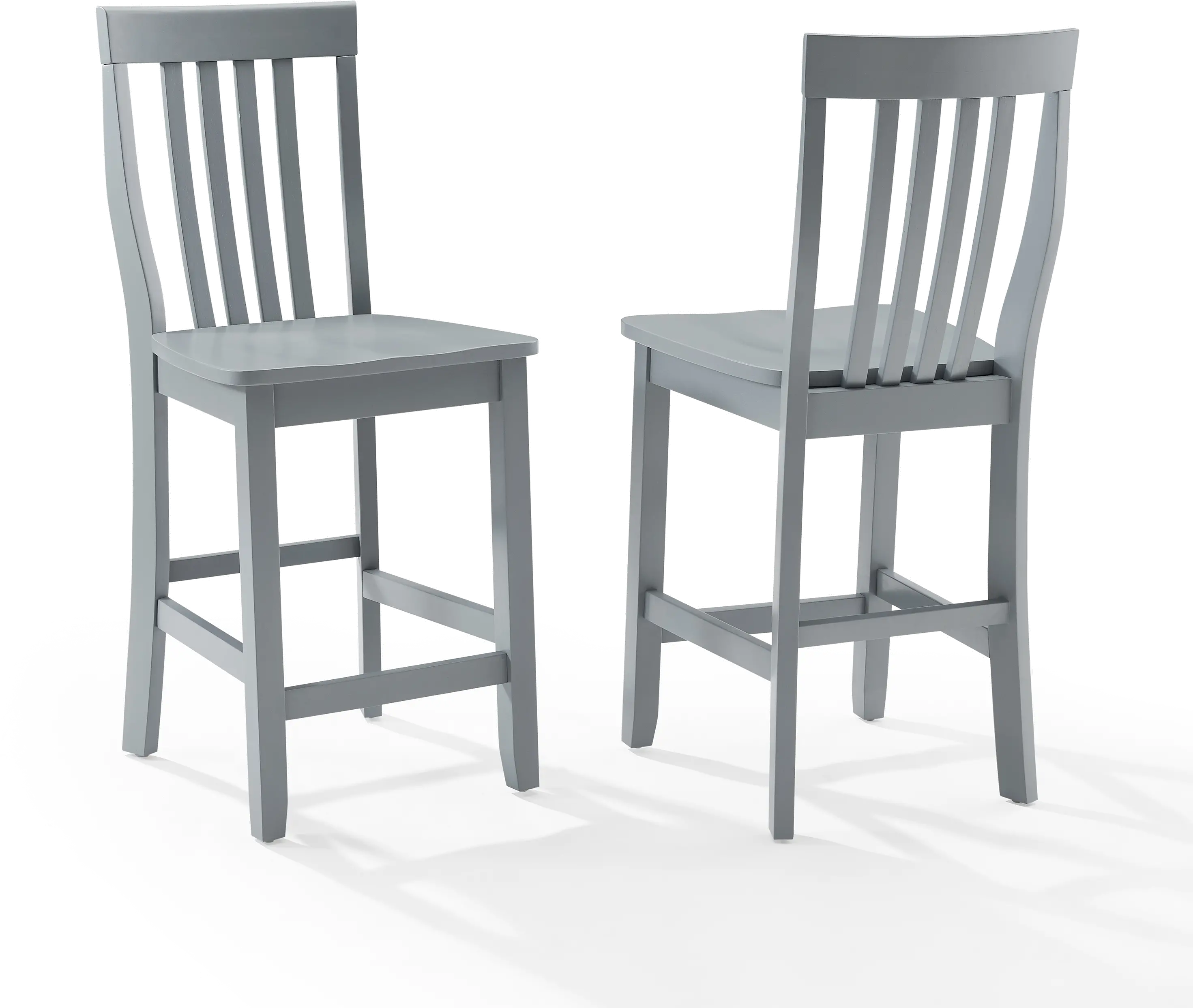 School House Gray Counter Height Stool (Set of 2)