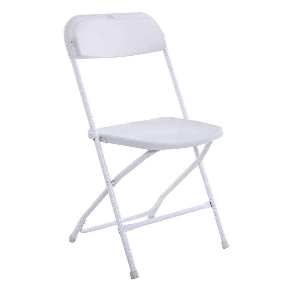 Ktaxon 10Pcs Commercial Plastic Folding Chairs Stackable Wedding Party Chairs,White