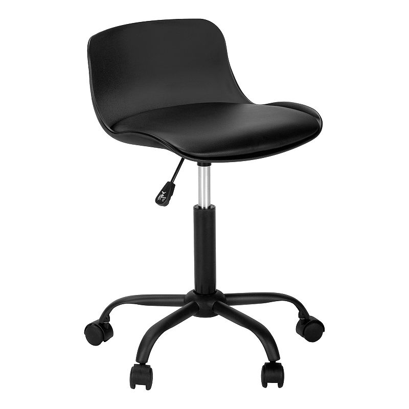 Monarch Low-Back Adjustable Armless Office Chair