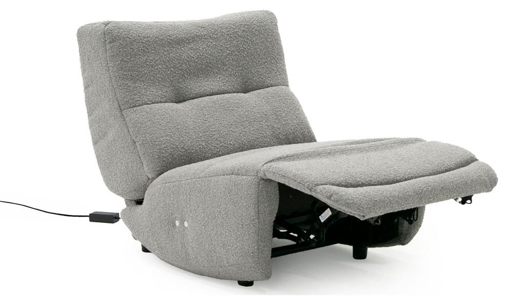 Divani Casa Basil Modern Grey Fabric Small Electric Recliner Chair   Transitional   Recliner Chairs   by Vig Furniture Inc.  Houzz