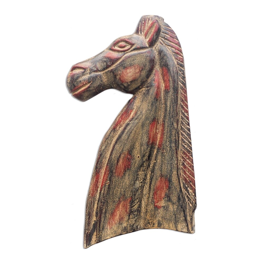 Novica Handmade Horse Profile Wood Wall Sculpture