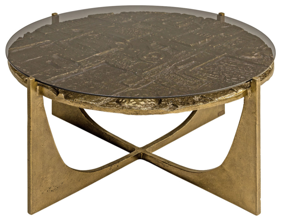 Gold Rustic Coffee Table  Versmissen ODE   Rustic   Coffee Tables   by Oroa   Distinctive Furniture  Houzz