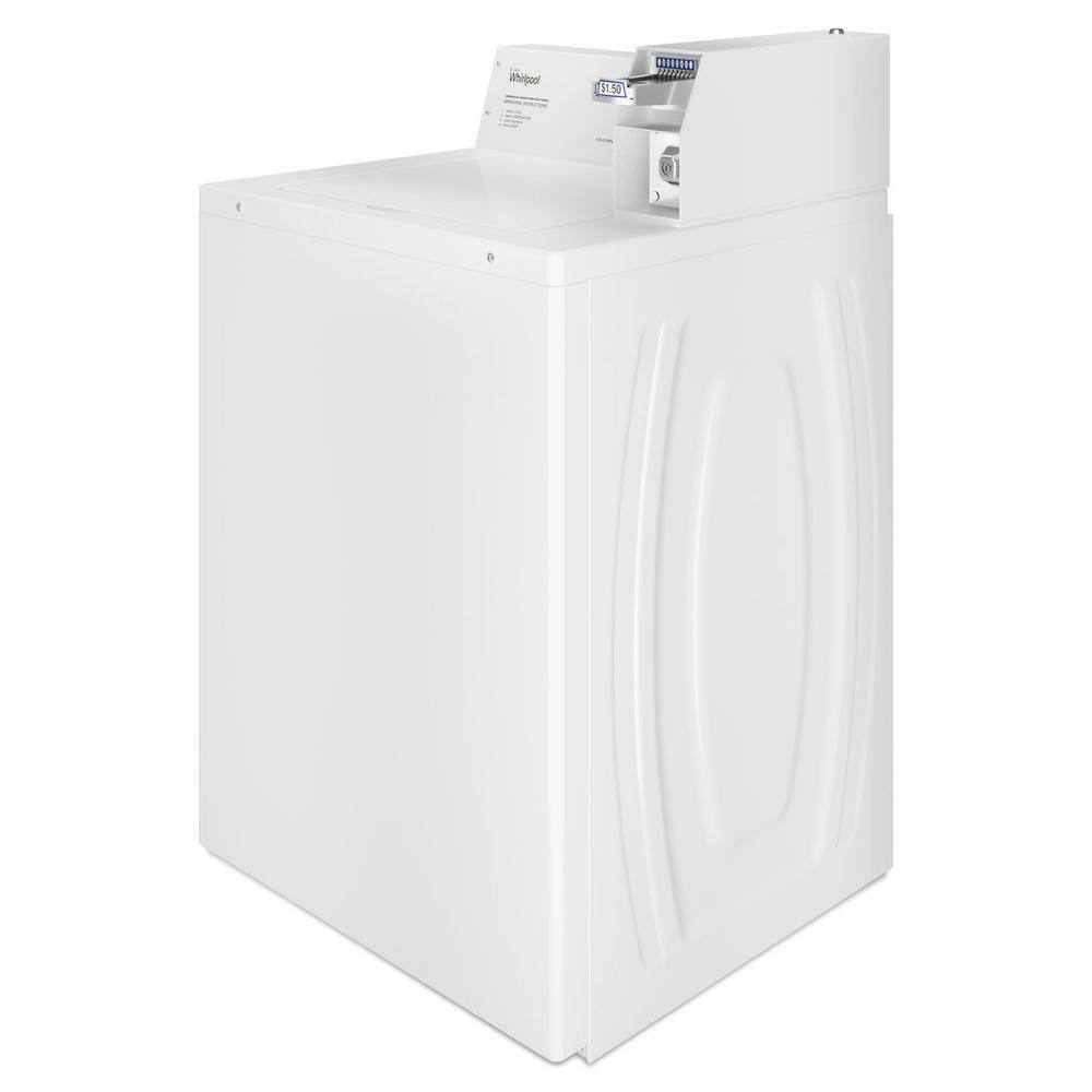 Whirlpool 3.3 cu. ft. White Commercial Top Load Washing Machine Coin Operated CAE2745FQ