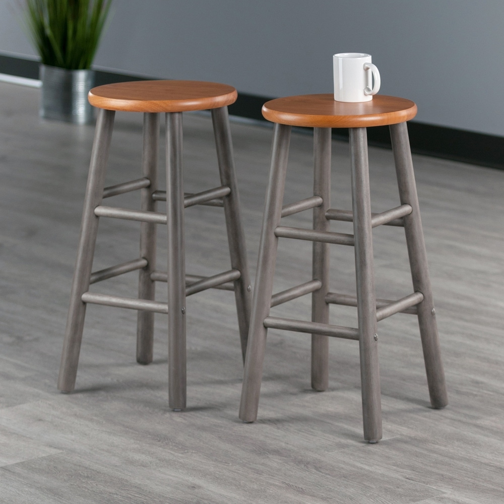 2 Pc Counter Stool Set   12.99 x 12.99 x 24.41 inches