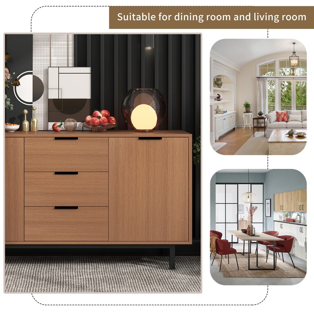 Sideboard Particleboard with Wood Grain Stickers