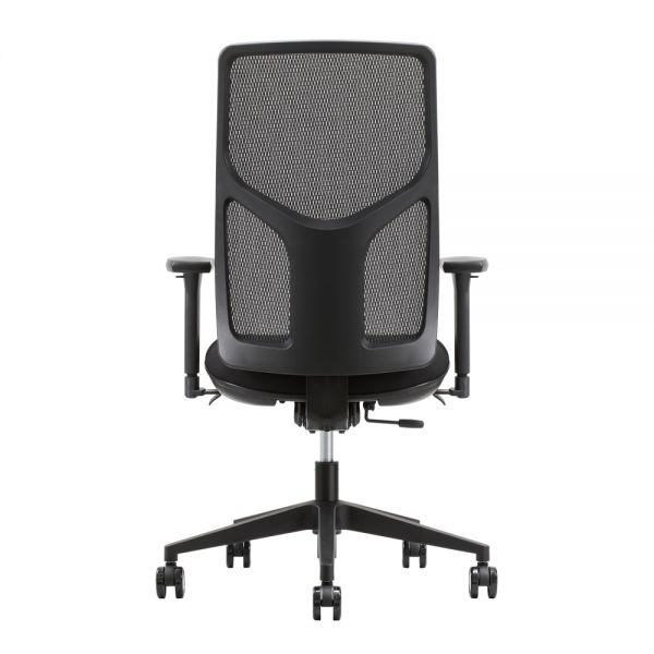 WorkPro 4000 Series Multifunction Ergonomic Mesh/Fabric High-Back Executive Chair， Black/Black