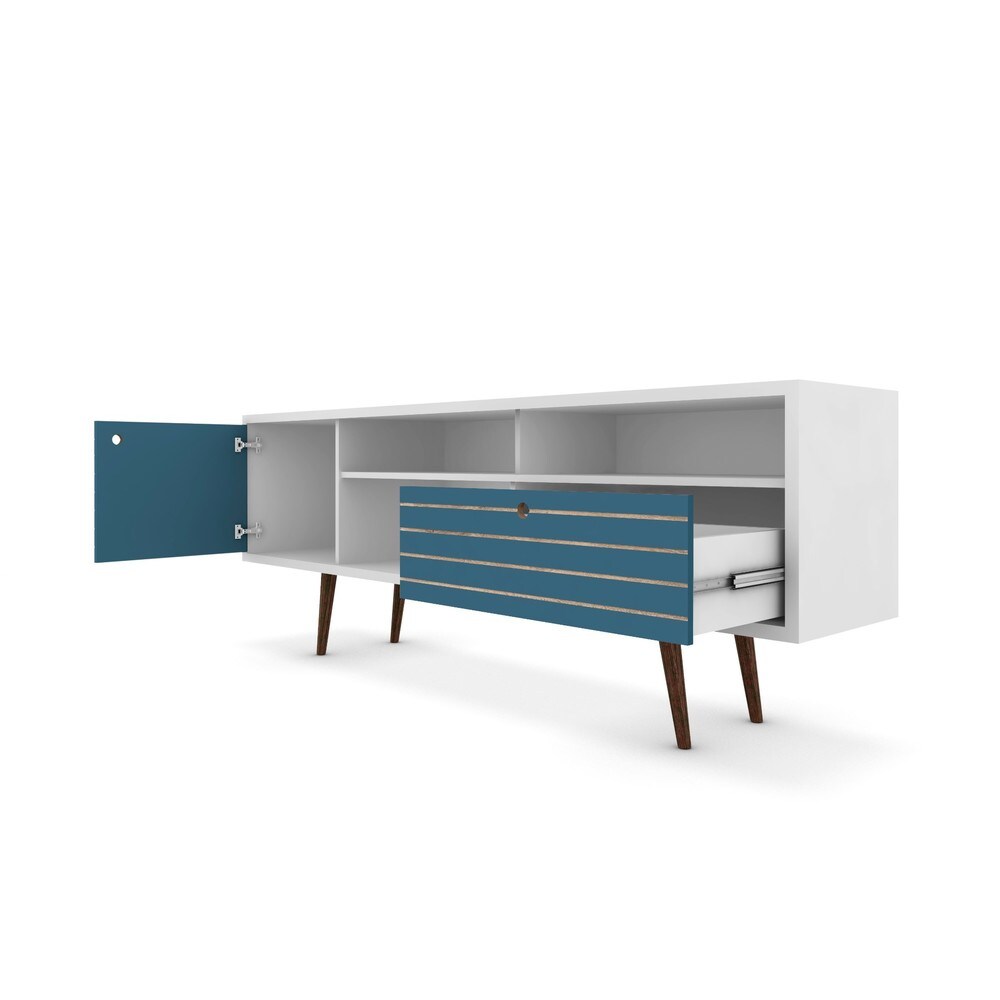 Manhattan Comfort Liberty 70.86 In. Mid Century Modern Media Cabinet Console