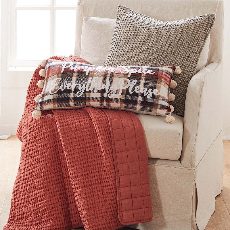 Levtex Home Mills Waffle Adobe Quilted Throw