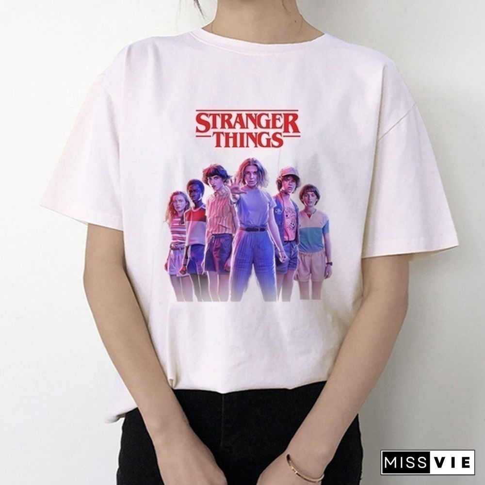 Stranger Things Star Court Six People Eleven T Shirt Women Tees Inspired Funny T-Shirt Summer Style Unisex Top Tee Geek Humor Printed Tee Shirt White Tops Gifts