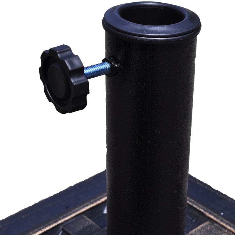 30 lbs 17.5 Inch Heavy Duty Square Outdoor Patio Market Umbrella Base Stand