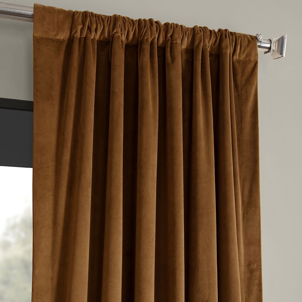 Exclusive Fabrics Signature Velvet Blackout Curtain 108 Inches Long (1 Panel)