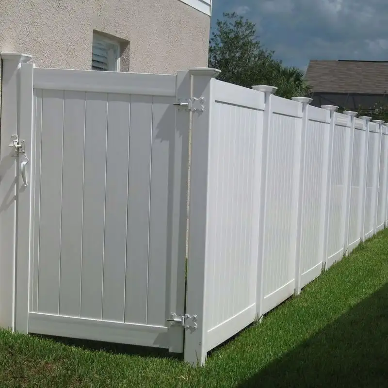 6X8 Ft White Factory  Supply Vinyl Garden Fences For Project Color Plastic Vinyl Pvc Wall Fences Privacy Fences Panels Board/