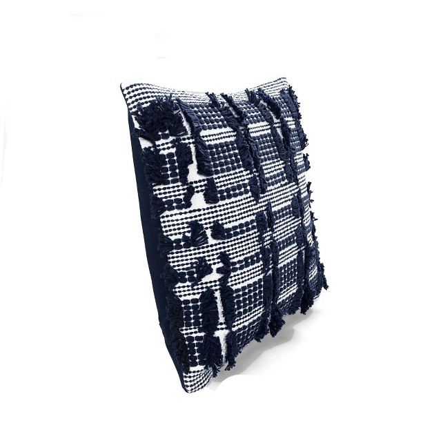 Oversize Spencer Square Throw Pillow Navy Blue Lush D cor