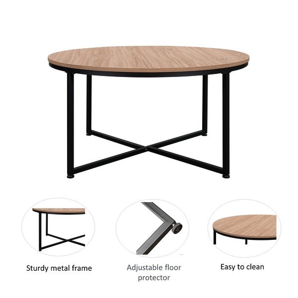 Modern Style TiramisuBest Round Metal Coffee Table