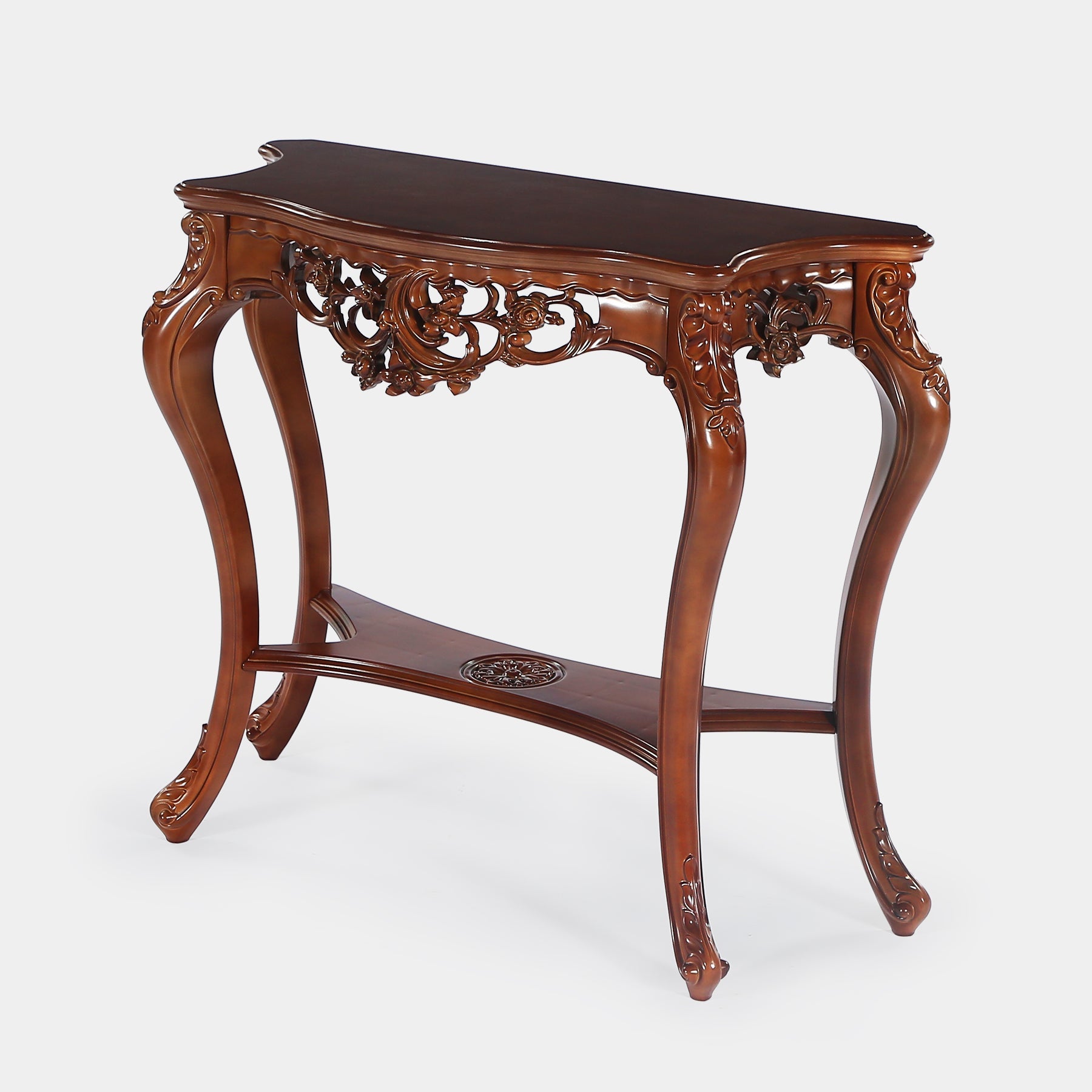 37.6 Console Table, Elegant Two-Tier Entryway Hallway Table