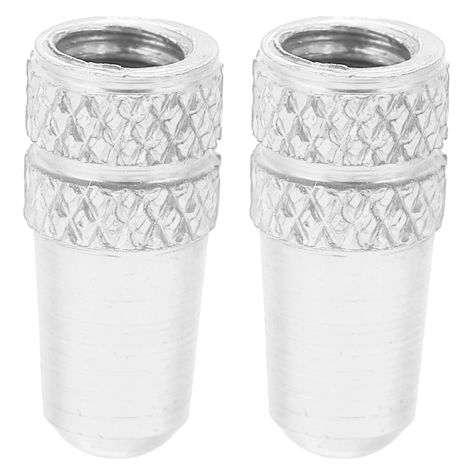 2pcs Presta Valve Caps Bicycle Valve Stem Cover Aluminum Alloy Bike Tire Valve Caps Dust Coverssilver