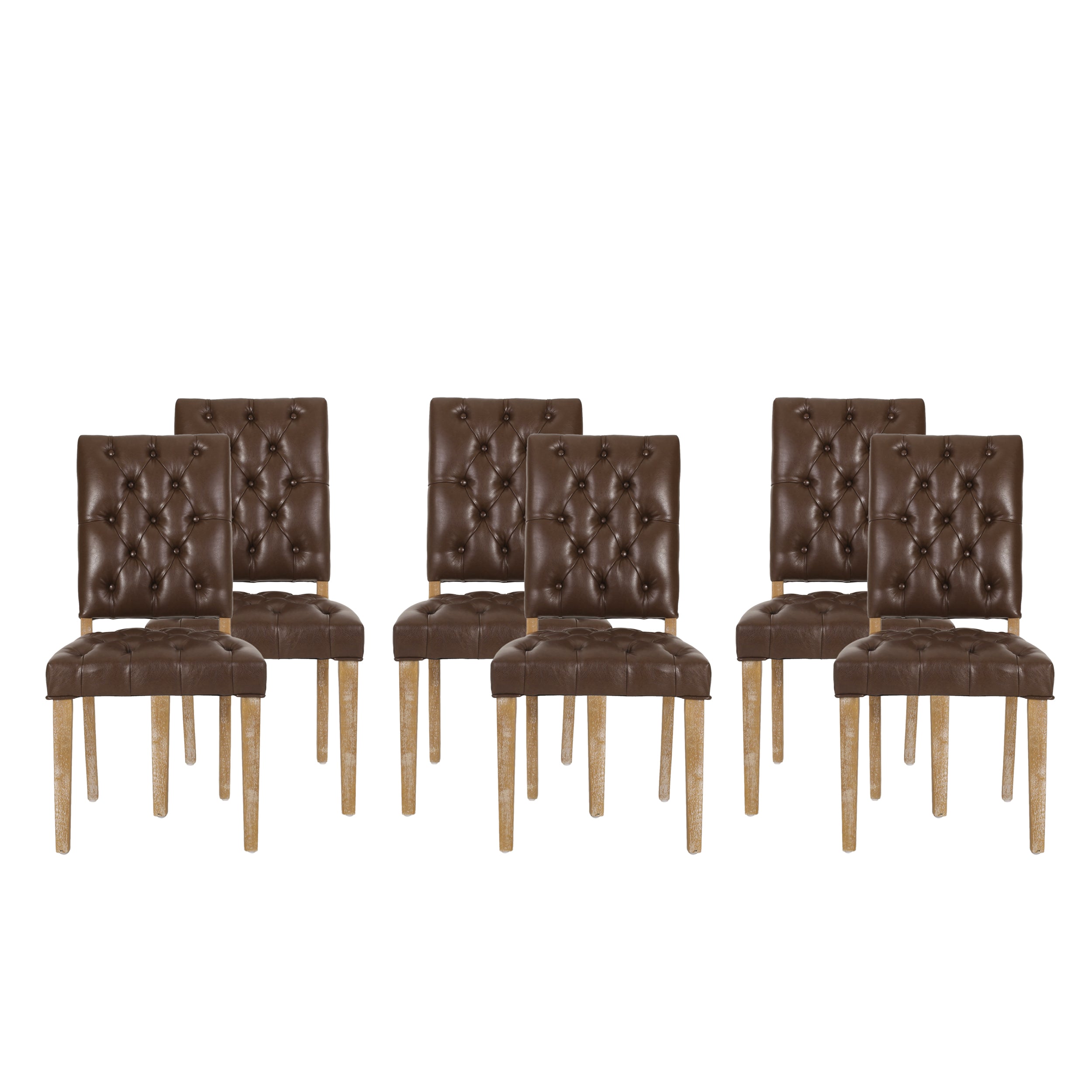 Welby Contemporary Tufted Dining Chairs, Set of 6