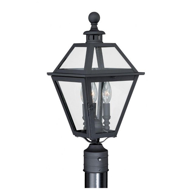 Vaxcel Nottingham 3 Light Post Light Textured Black