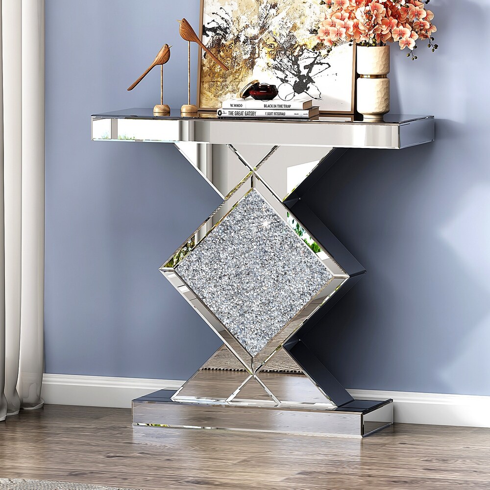 Contemporary Mirrored Console Table