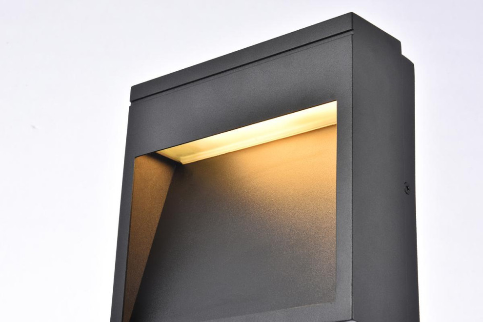 Trendy Fare LED Wall Sconce (Black)   Modern   Outdoor Wall Lights And Sconces   by Elegant Furniture  ampLighting  Houzz