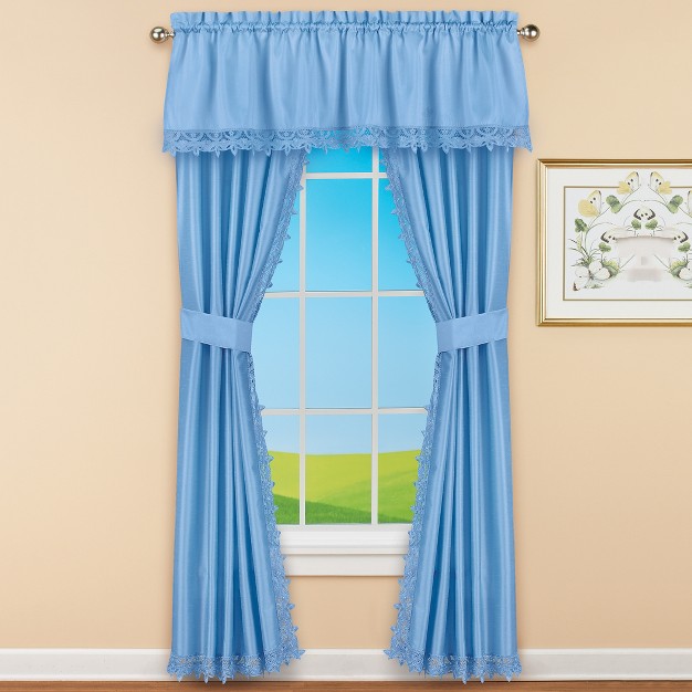 Collections Etc Elegant Lace Trim Curtains