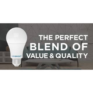 Viribright Viribright 60-Watt Equivalent 9W A19 GU24 Bi-Pin Base Non-Dim 4000K Egg-shell create package LED Light Bulb (96-Pack) 640336-96P