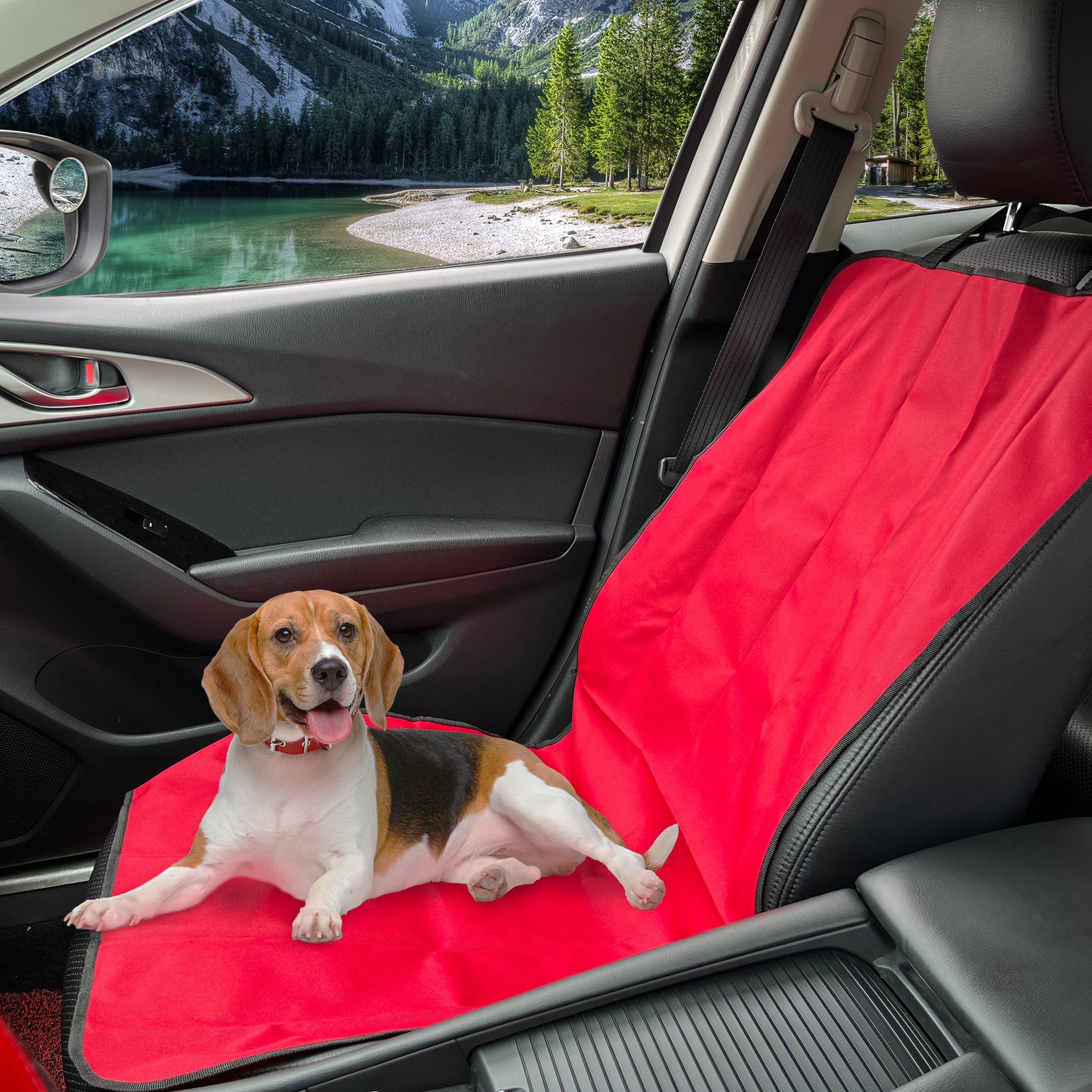 Motoforti Water Resistant Dog Car Seat Cover for Back Seat Protector for Cars Trucks SUVs 42