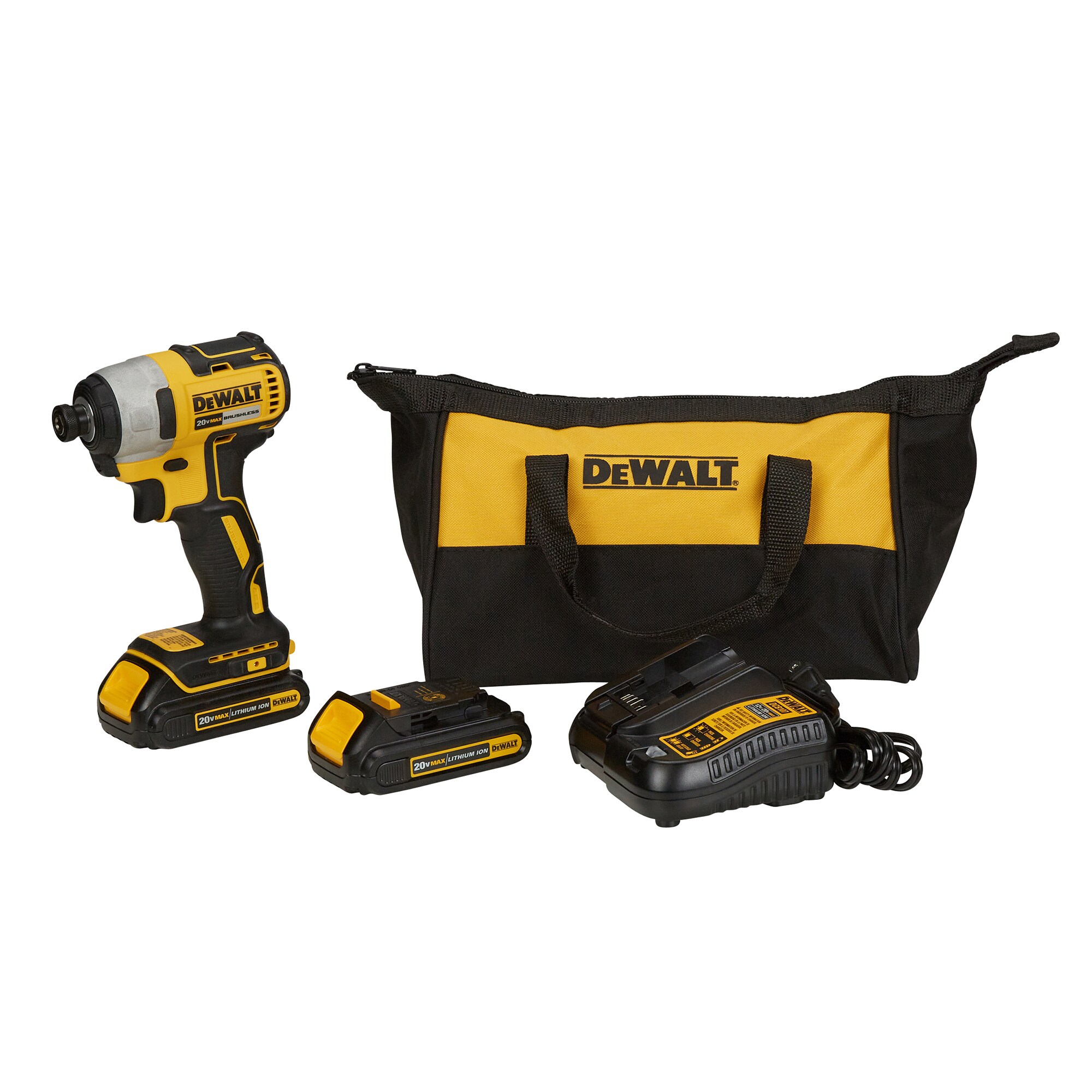 DEWALT DCF787C2 20-volt Max 1/4-in Variable Speed Brushless Cordless Impact Driver (2-Batteries Included)