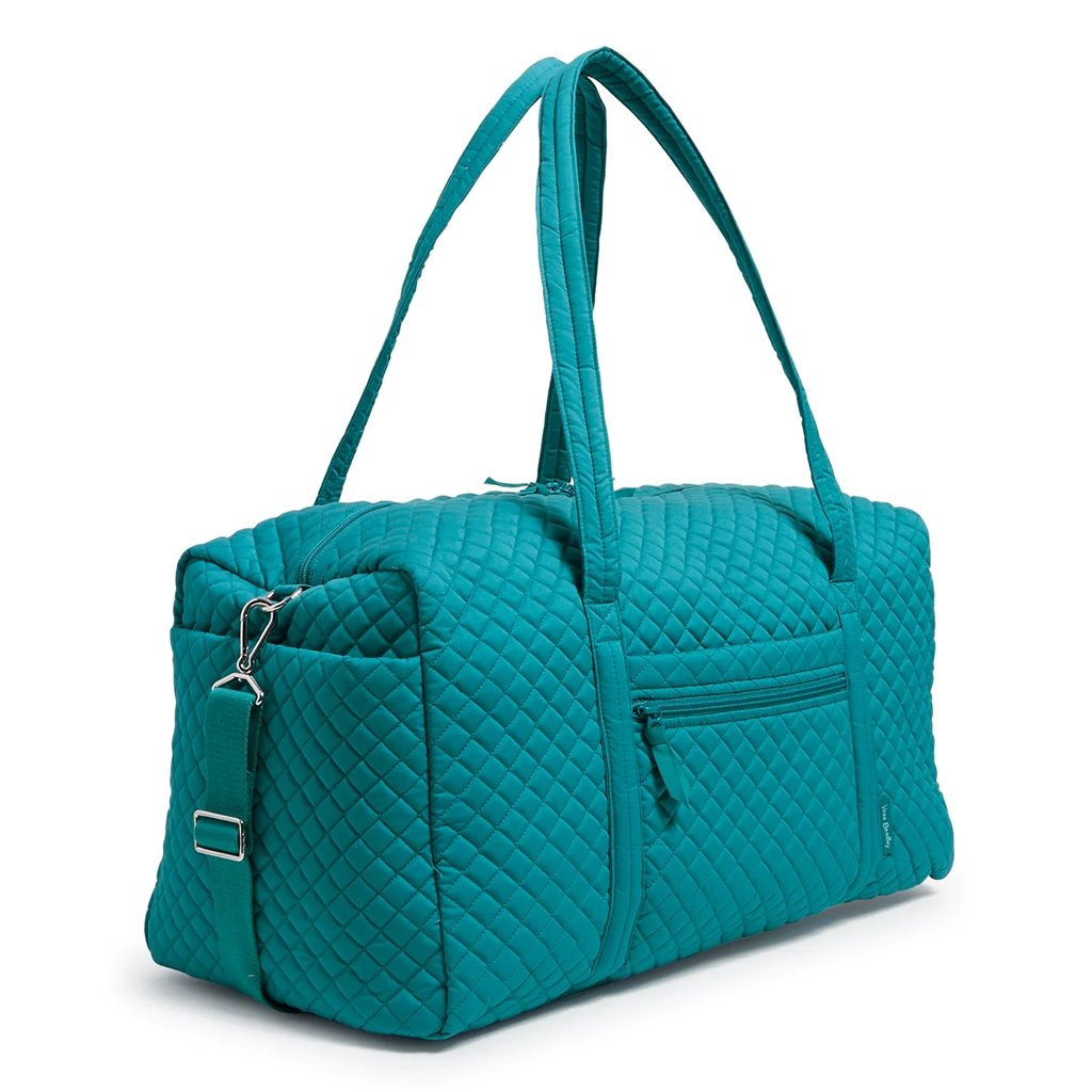 Vera Bradley  Large Travel Duffel Bag in Recycled Cotton Forever Green