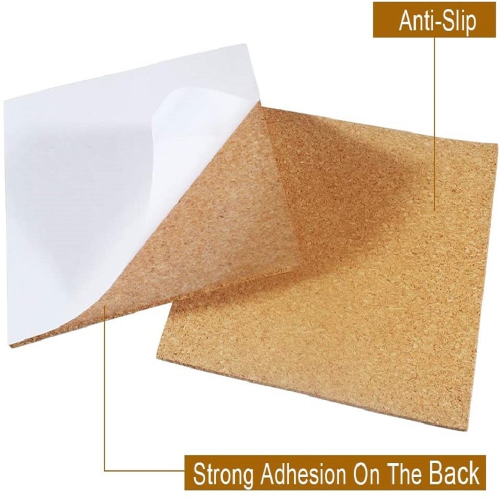 30 Pack Self-Adhesive Cork Squares 4” x 4” Cork Tiles Cork Backing Sheets Cork Coasters Square for DIY Crafts