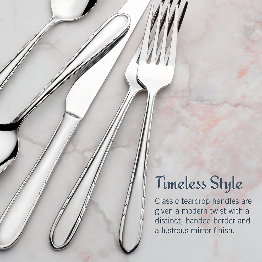 20 Piece Stainless Steel Flatware Set  Service For 4
