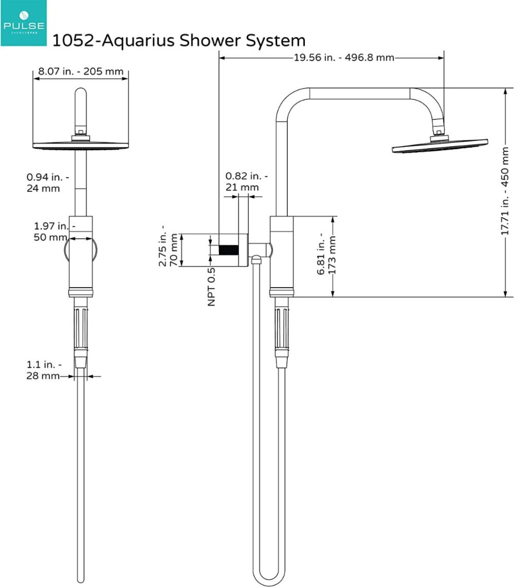 Pulse ShowerSpa Aquarius Shower System 1052