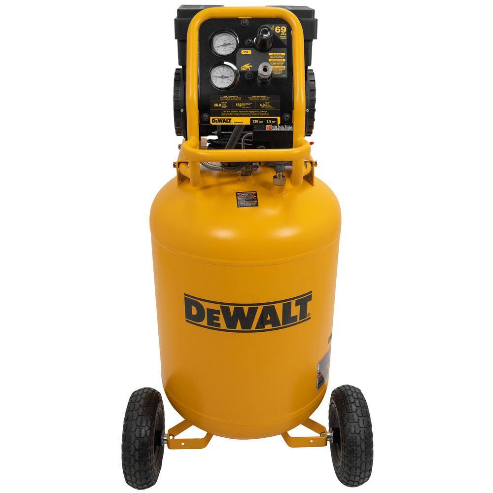 DW 26 Gal. 1. 5HP 150 PSI Portable Electric Ultra Quiet Air Compressor DXCMSAC426