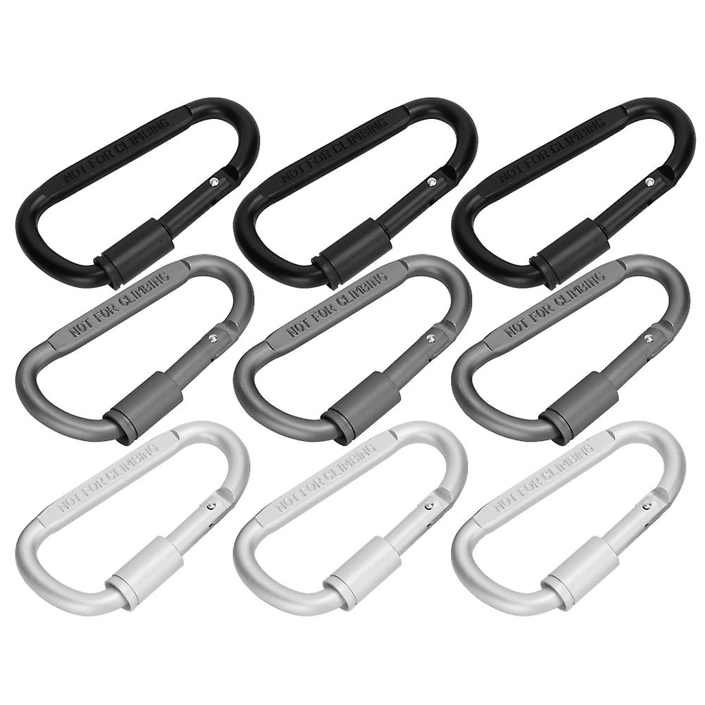 D Shaped Buckle Carabiner Quick Hanging Lock Outdoor Equipment Tool Aluminum Alloy